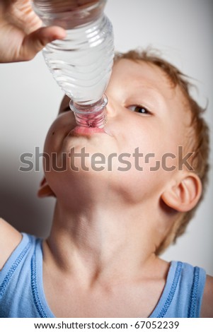 Similar – Image, Stock Photo Baby girl drinking milk from baby bottle