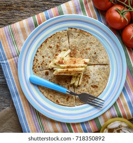 Quesadilla. Ham Apple And Cheese Quesadilla