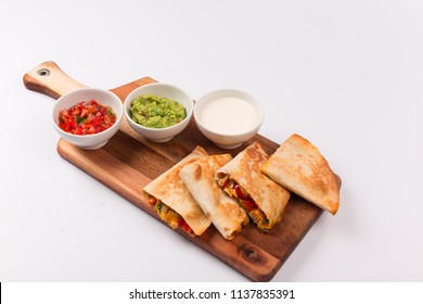 Quesadilla Isolated - Top And Front View