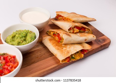 Quesadilla Isolated - Top And Front View