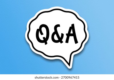 Question And Answer chat bubble on blue background