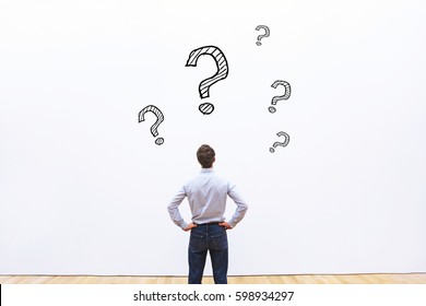 question concept, business man thinking