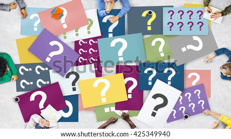 Question Mark Asking Curious Confuse Riddle Puzzle Concept