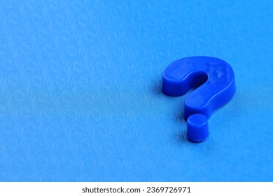 Question mark. Background with selective focus and copy space for text