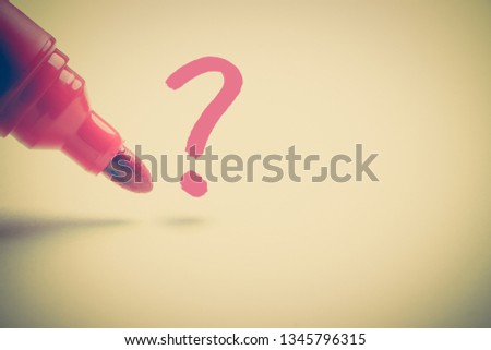 Question mark concept with blank copy space.