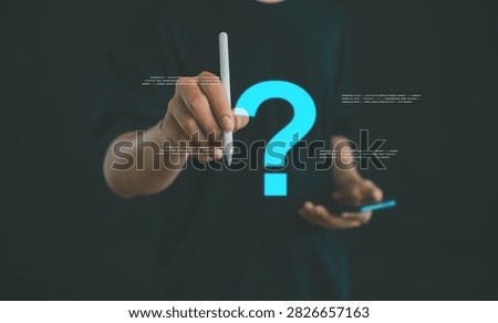 Question mark concept representing problem solving, critical thinking, decision making, business inquiry, uncertainty analysis, strategic planning, innovation and finding solutions.