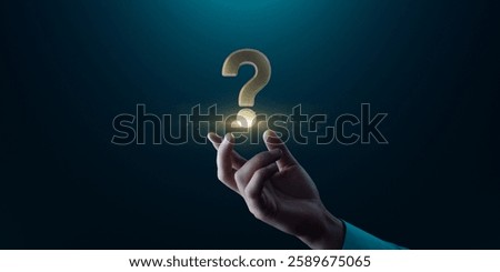 Question Mark in a Hand - Symbol of Problem Solving and Support