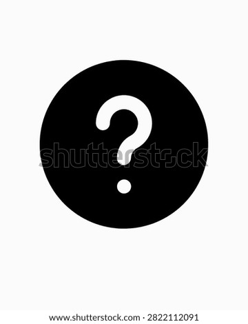 Question mark icon representing help, support, FAQ, inquiry, assistance, and information. Isolated on white background.