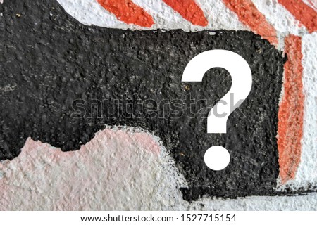 Question mark isolated on colourful background.
