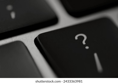 the question mark key is a standard feature on computer keyboards and is used to type the question mark punctuation mark.