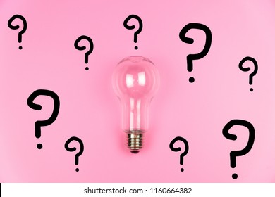 question mark on pink background