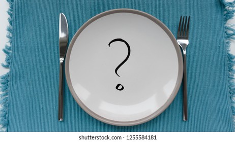 259 Dinner plate question mark Images, Stock Photos & Vectors ...