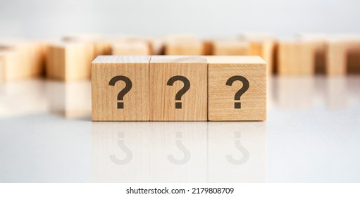 Question Mark Shown On Three Wooden Stock Photo 2179808709 | Shutterstock