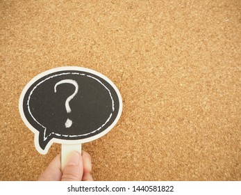 Question mark in speech bubble
