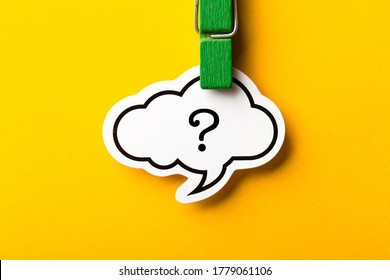 Question mark speech bubble with shadow for your edit.