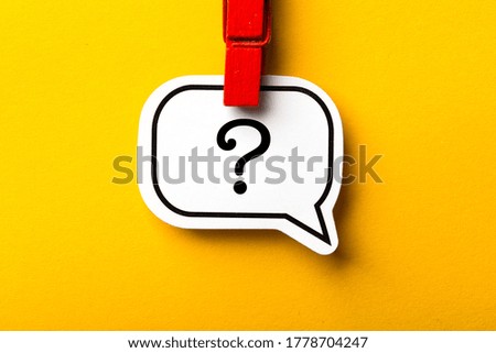 Question mark speech bubble with shadow for your edit.
