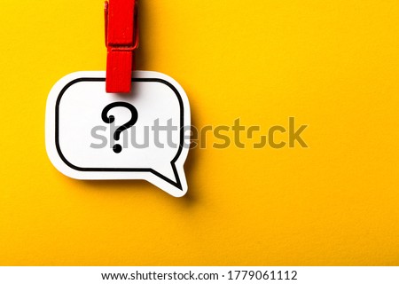 Question mark speech bubble with shadow for your edit.