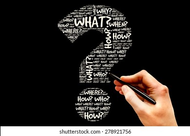 Question mark, Question words concept