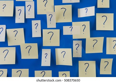 question marks written reminders tickets