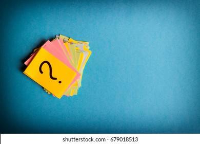 question marks written reminders tickets - Shutterstock ID 679018513