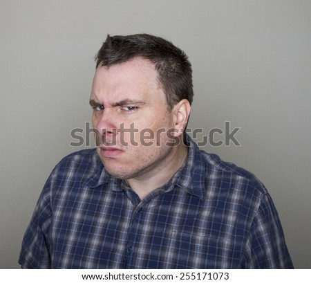 a questioning or angered look at the camera