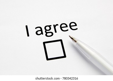 Questionnaire Inscription Agree Check Mark On Stock Photo 780342316 ...