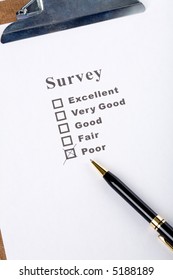 questionnaire and pen, business concept
