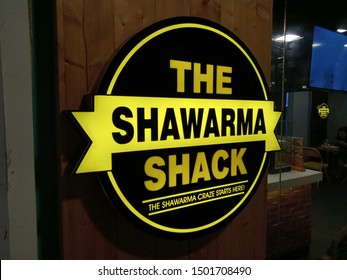 QUEZON CITY, PHILIPPINES - 09/11/2019: Store Signboard Logo Of The Shawarma Shack At SM City North EDSA. Shawarma Shack Is One Of The Philippines Fastest Growing Shawarma Food Chain.