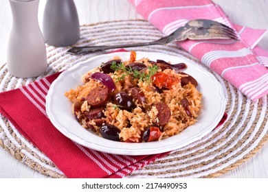 Quick Chorizo And Vegetable Rice Bowl