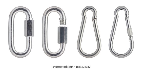 Quick link connector rigging hardware heavy duty stainless. Stainless steel carabiner oval. Screwlock quick link lock. Ring hook chain rope connector buckle locked hook.