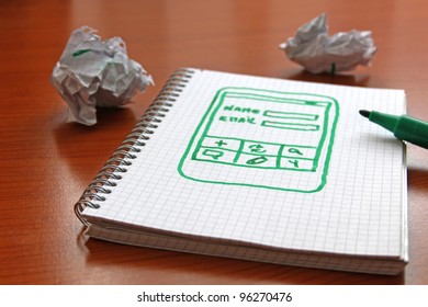 Quick mobile application design sketch 1