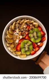 Quick Oats And Seasonal Fruits.