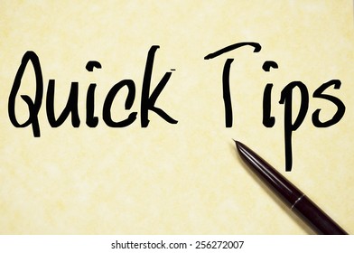 quick tips text write on paper 