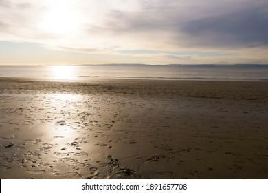 Quiet Empty Barry Island Beach