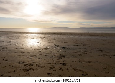 Quiet Empty Barry Island Beach