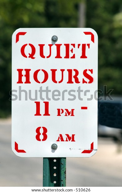 quiet-hours-sign-stock-photo-edit-now-510626