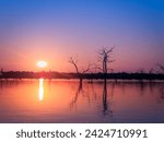 Quiet of Nature, Warmth Sunset Colorful Lake Ray Hubbard Garland, Texas