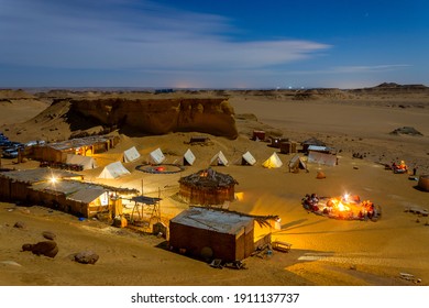 A Quiet Night In The Faiyum Desert, Egypt, Camping In The Desert