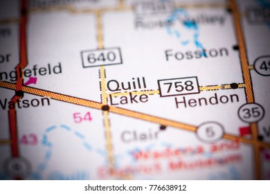 Quill Lake. Canada On A Map.