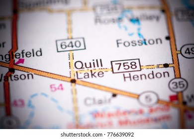 Quill Lake. Canada On A Map.