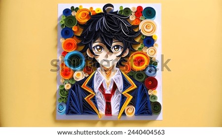 
Quilling art merges with photography to portray anime characters intricately. Craftsmanship and detail shine, inviting admiration for beloved figures. #QuillingArt #AnimePhotography