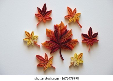 Quilling Art Work - Maple Leaves