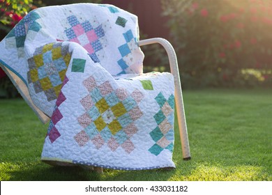 Quilt Blanket Outdoors In The Morning Sun