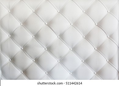 Quilted Leather Sofa Covering Closeup Background