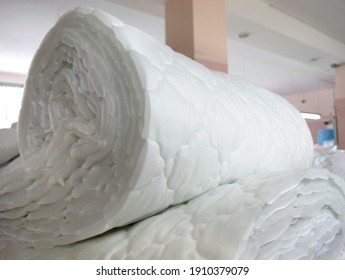 Quilted Polyester And Cotton Fabric For The Production Of Pillows, Blankets, Bed Mattresses. Sintepon, Artificial Down, Siliconized Fiber For Light Industry And Garment Production Of Home Textiles