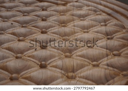 Quilted Wooden Panel with Diamond Pattern
