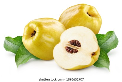 Quince isolated. Quince on white. Full depth of field. With clipping path - Shutterstock ID 1896651907