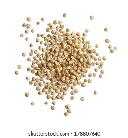 Quinoa Seeds Isolated On White Background