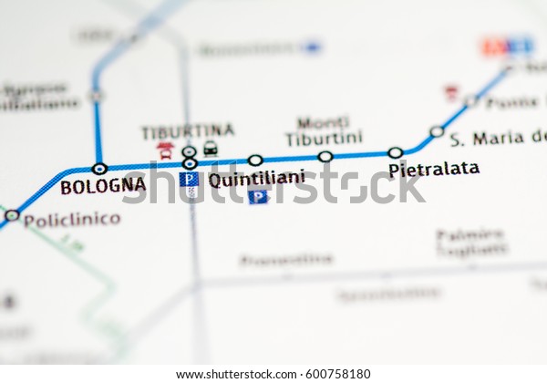 Quintiliani Station Rome Metro Map Stock Photo Edit Now