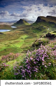 The Quiraing in Summer Isle of Skye Scotland UK